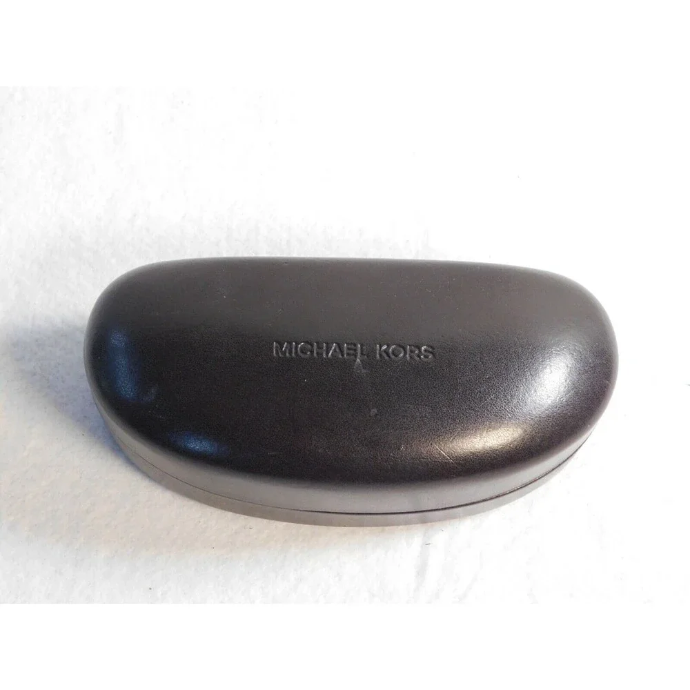 Michael Kors Dark Brown Leather Glasses Sunglasses Hard Case Clamshell